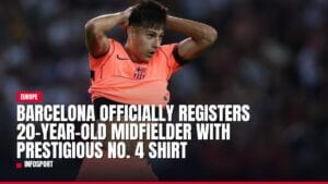 barcelona officially registers 20 year old midfielder with prestigious no. 4 shirt — news card
