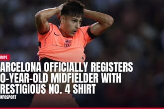barcelona officially registers 20 year old midfielder with prestigious no. 4 shirt — news card