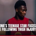 barcelona’s teenage star faces brief absence following thigh injury blow — news card