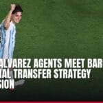 julian alvarez agents meet barcelona in crucial transfer strategy discussion — news card
