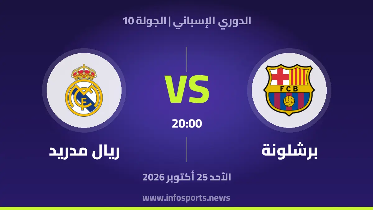 بث مباشر برشلونة وريال مدريد: القنوات الناقلة وموعد المباراة