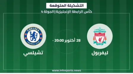 التشكيلة المتوقعة لمباراة ليفربول وتشيلسي في كأس الرابطة الإنجليزية