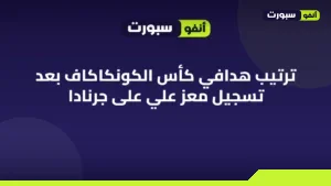 ترتيب هدافي كأس الكونكاكاف بعد تسجيل معز علي على جرنادا
