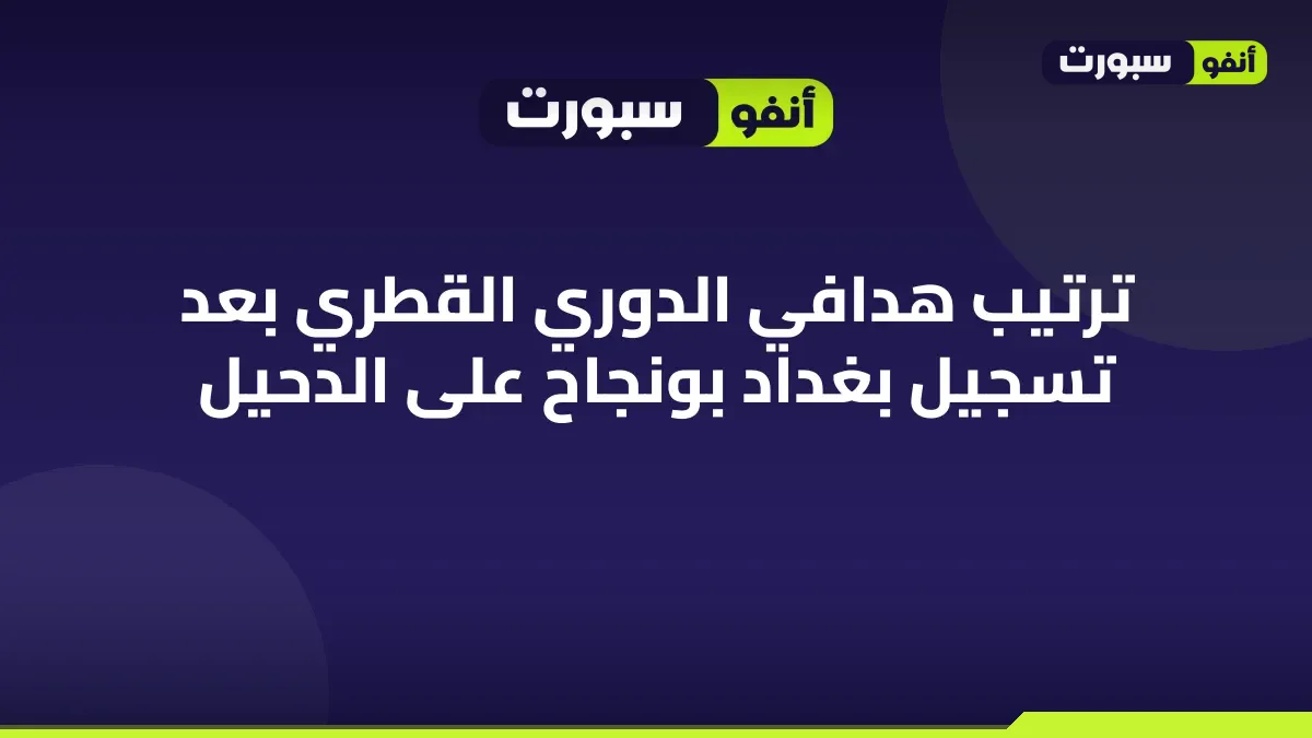 ترتيب هدافي الدوري القطري بعد تسجيل بغداد بونجاح على الدحيل