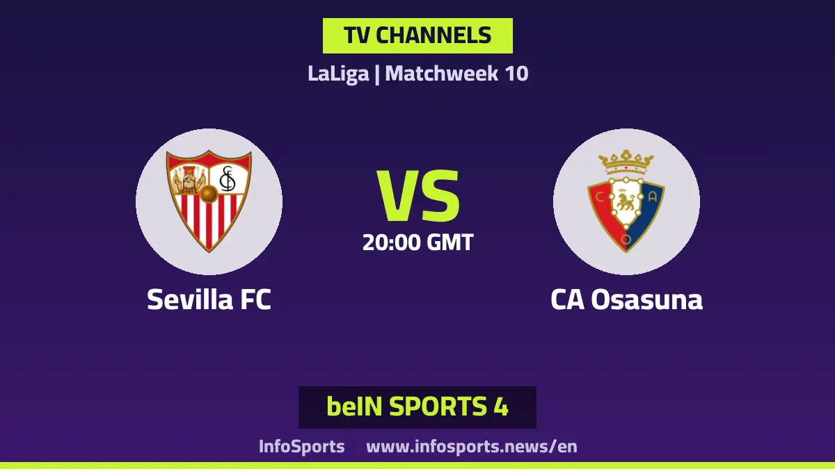 What channels are showing Sevilla vs Osasuna in La Liga?