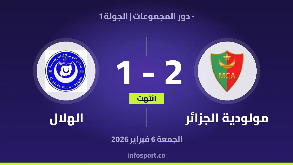 مولودية الجزائر ضد Al Hilal Omdurman بث مباشر – – دور المجموعات – 2026-02-06